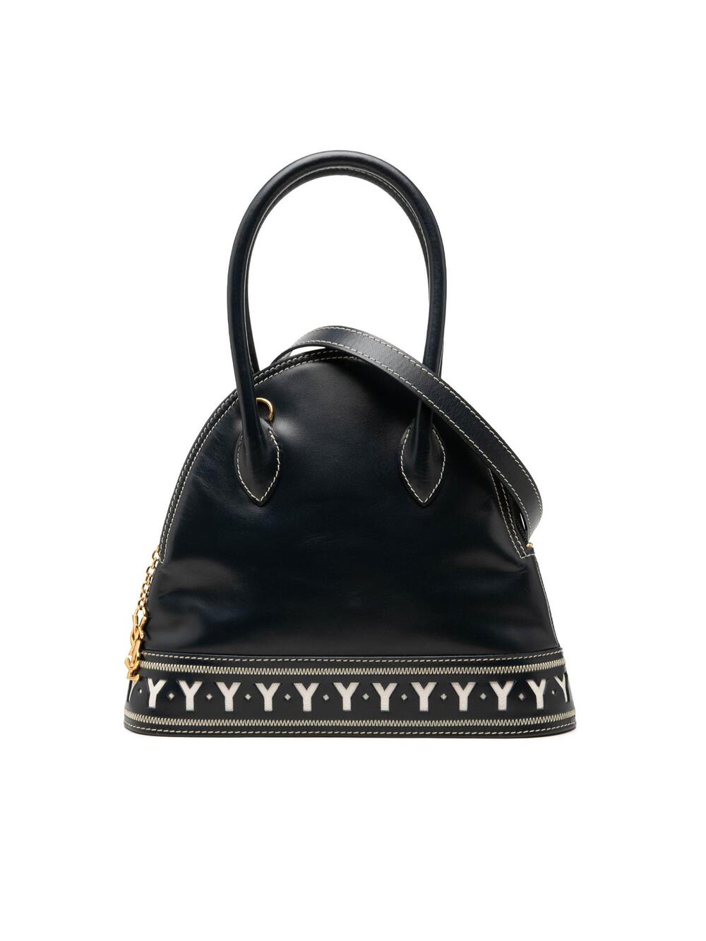 Saint Laurent Leather Y Cutout Satchel #356605S64B